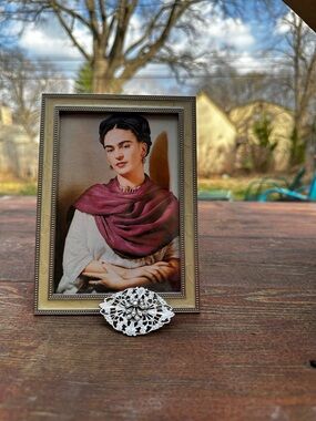 Vintage Silver Tone Filigree Rhinestone Brooch Mid Century Floral